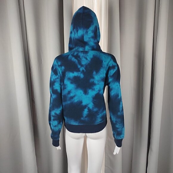 Champion Women's Blue Tie Dye Cotton Blend Hoodie. Size S/CH - Picture 3 of 11